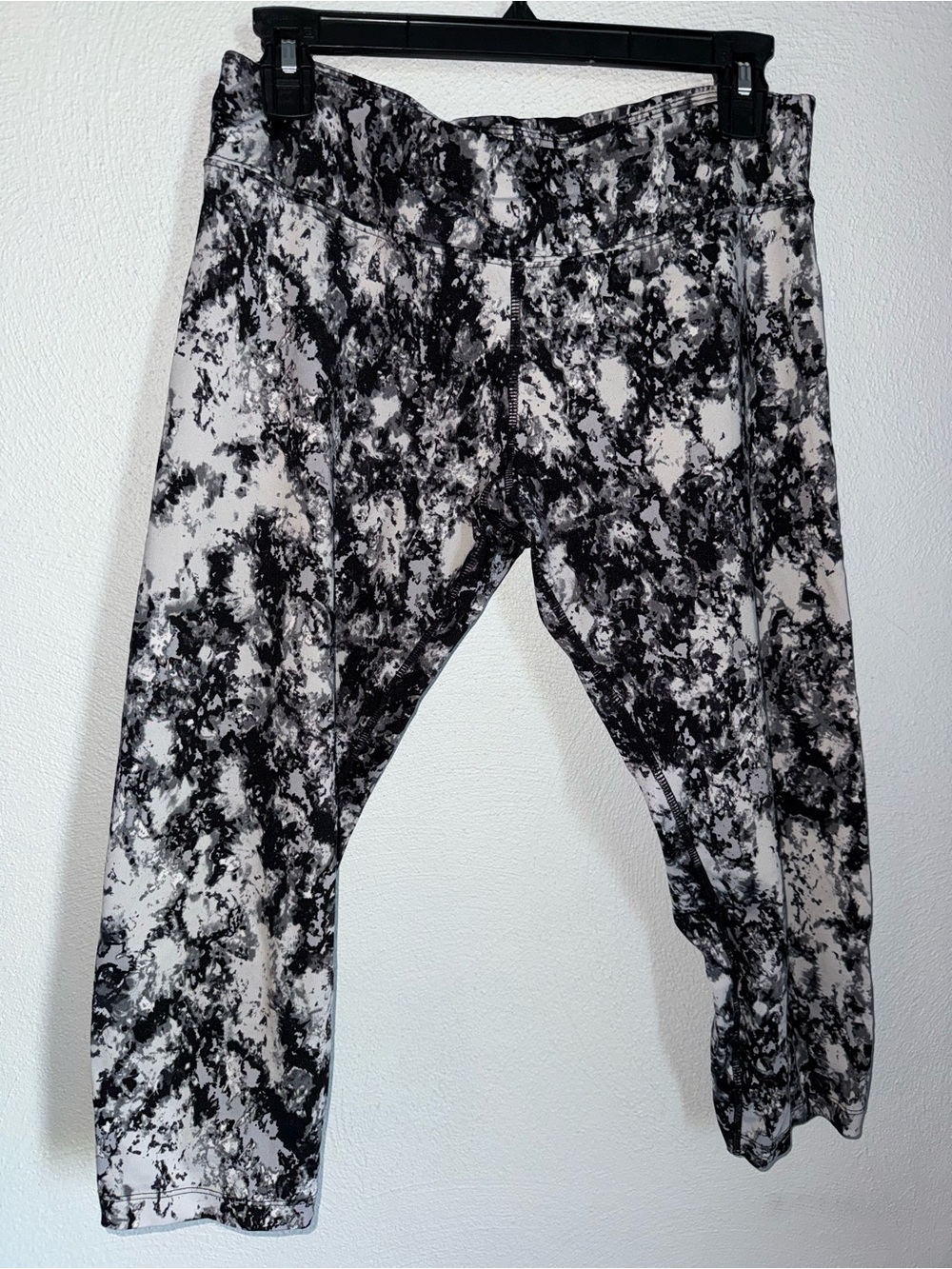 Calvin Klein Black & White Capri Marbled Joggers